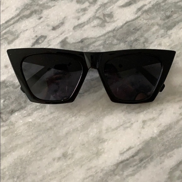 Zara Accessories Square Cateye Sunglasses In Black Poshmark